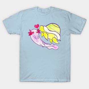 Turtle Axolotl Love T-Shirt